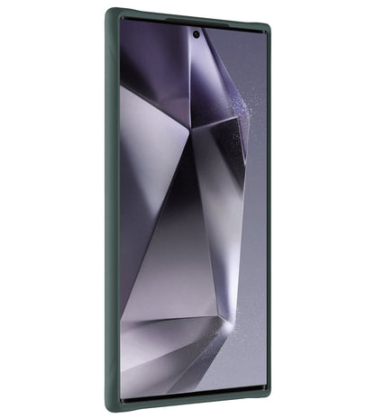 Forterra Samsung S24 Ultra Hoesje Siliconen Backcover Lichtgewicht - Donkergroen