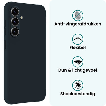 Forterra Samsung A37 Hoesje Siliconen Backcover Lichtgewicht - Donkerblauw