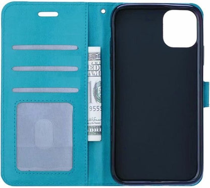 Forterra iPhone 11 Pro Hoesje Bookcase Cover met Kaarthouder - Turquoise