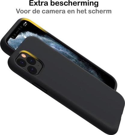 Forterra iPhone 11 Pro Hoesje Siliconen Backcover Lichtgewicht - Zwart