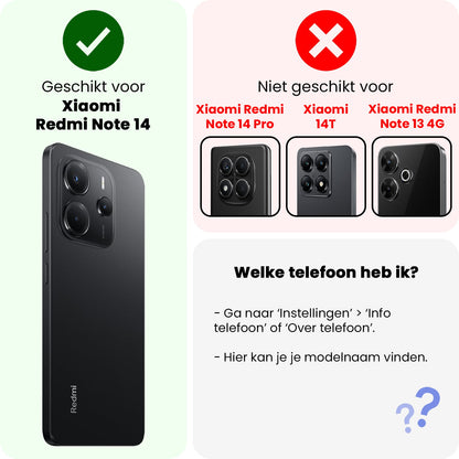 Forterra Xiaomi Redmi Note 14 5G Hoesje Shockproof Backcover Siliconen - Transparant