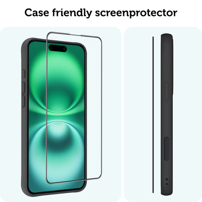 Forterra iPhone 16 Screenprotector Flexibel Glas met Installatieframe