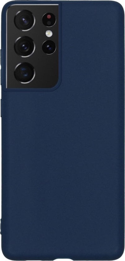 Forterra Samsung S21 Ultra Hoesje Siliconen Backcover Lichtgewicht - Donkerblauw