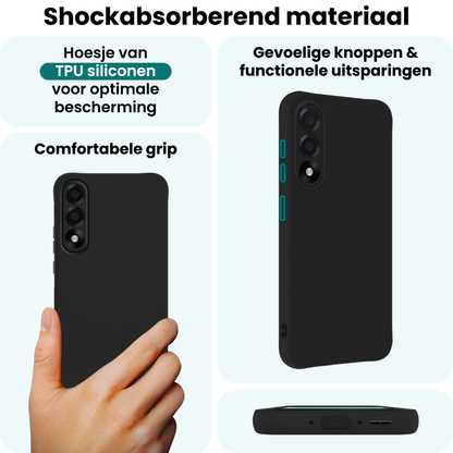 Forterra OnePlus Nord 5 Hoesje Siliconen Backcover Lichtgewicht - Zwart