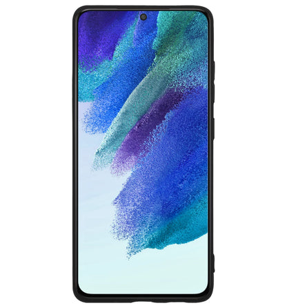 Forterra Samsung S21 FE Hoesje Siliconen Backcover Lichtgewicht - Zwart
