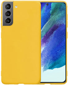 Forterra Samsung S21 FE Hoesje Siliconen Backcover Lichtgewicht - Geel