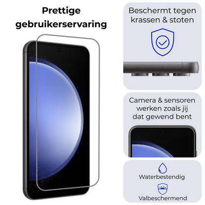 Forterra Samsung S23 FE Screenprotector Gehard Glas - Anti-kras