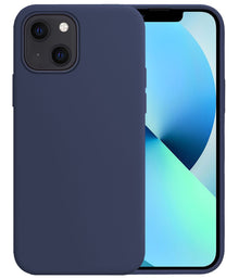 Forterra iPhone 13 Hoesje Siliconen Backcover Lichtgewicht - Donkerblauw