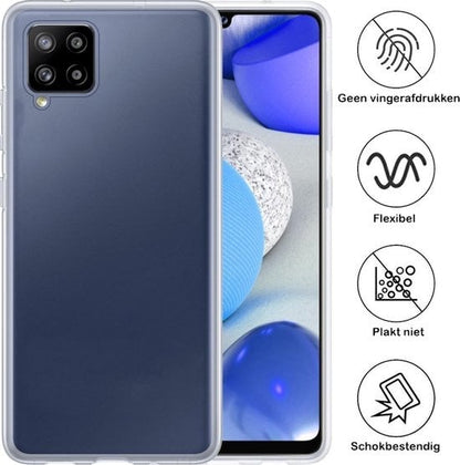Forterra Samsung A42 Hoesje Siliconen Backcover Lichtgewicht - Transparant