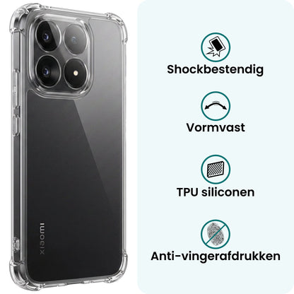 Forterra Xiaomi 15T Hoesje Shockproof Backcover Siliconen - Transparant