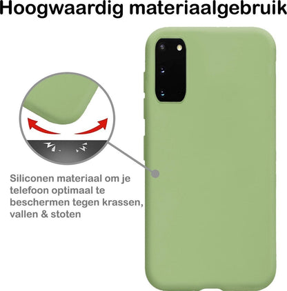 Forterra Samsung S20 Hoesje Siliconen Backcover Lichtgewicht - Groen