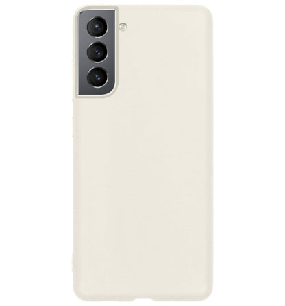 Forterra Samsung S21 FE Hoesje Siliconen Backcover Lichtgewicht - Wit