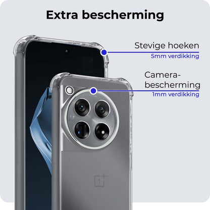 Forterra OnePlus 12 Hoesje Shockproof Backcover Siliconen - Transparant