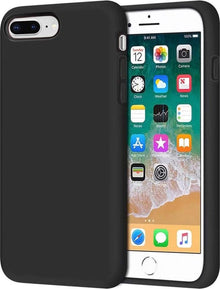 Forterra iPhone 8 Plus Hoesje Siliconen Backcover Lichtgewicht - Zwart