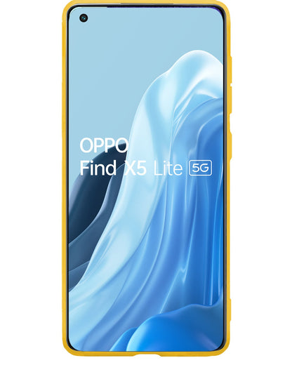 Forterra OPPO Find X5 Lite Hoesje Siliconen Backcover Lichtgewicht - Geel