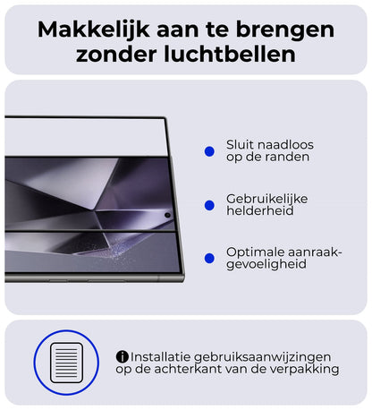 Forterra Samsung S24 Ultra Screenprotector Gehard Glas - Full Screen