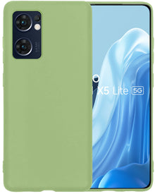 Forterra OPPO Find X5 Lite Hoesje Siliconen Backcover Lichtgewicht - Groen