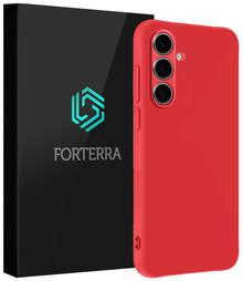Forterra Samsung S24 FE Hoesje Siliconen Backcover Lichtgewicht - Rood