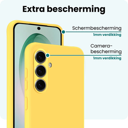 Forterra Samsung S26 Hoesje Siliconen Backcover Lichtgewicht - Geel