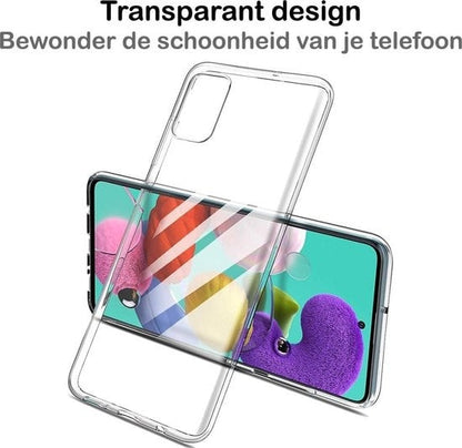 Forterra Samsung A71 Hoesje Siliconen Backcover Lichtgewicht - Transparant