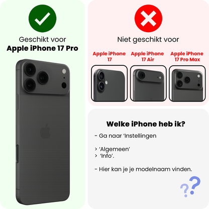 Forterra iPhone 17 Pro Hoesje Geschikt voor Magsafe Backcover Shockproof - Perzik