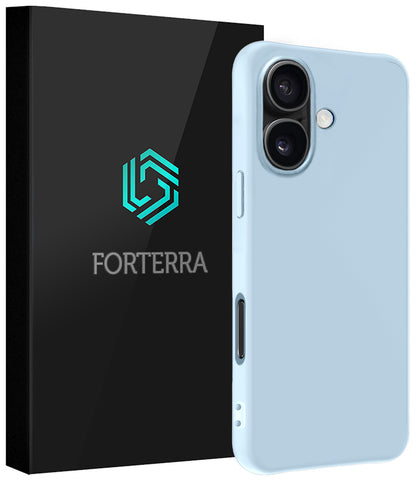 Forterra iPhone 17 Hoesje Siliconen Backcover Lichtgewicht - Lichtblauw