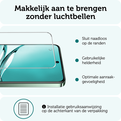 Forterra Oppo Reno 12 F Screenprotector Gehard Glas - Anti-kras