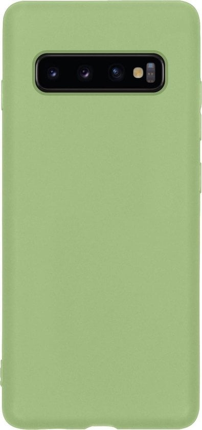 Forterra Samsung S10 Hoesje Siliconen Backcover Lichtgewicht - Groen