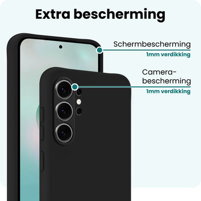 Forterra Samsung S26 Ultra Hoesje Siliconen Backcover Lichtgewicht - Zwart