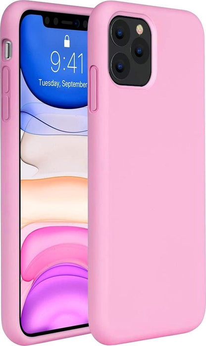 Forterra iPhone 11 Pro Hoesje Siliconen Backcover Lichtgewicht - Roze