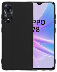 Forterra OPPO A78 5G Hoesje Siliconen Backcover Lichtgewicht - Zwart