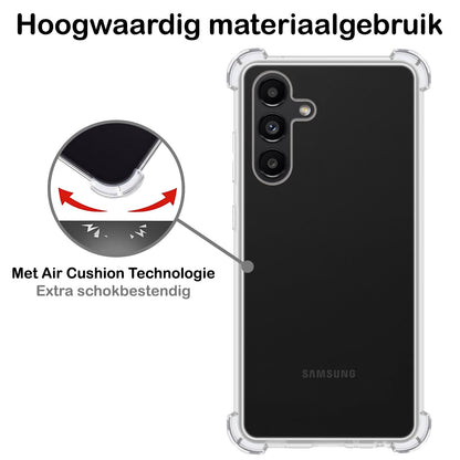 Forterra Samsung A04s Hoesje Shockproof Backcover Siliconen - Transparant