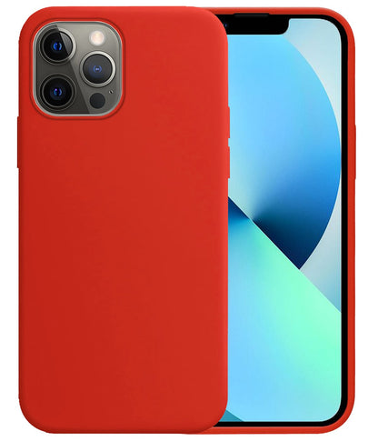Forterra iPhone 14 Pro Max Hoesje Siliconen Backcover Lichtgewicht - Rood