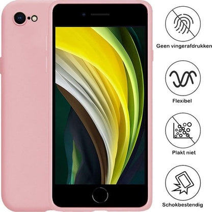 Forterra iPhone 7 Hoesje Siliconen Backcover Lichtgewicht - Lichtroze