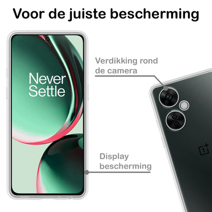 Forterra OnePlus Nord CE 3 Lite Hoesje Siliconen Backcover Lichtgewicht - Transparant