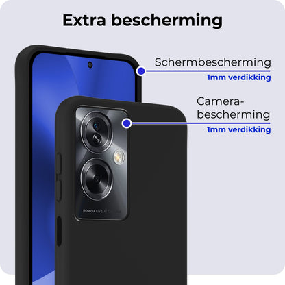 Forterra OPPO A79 Hoesje Siliconen Backcover Lichtgewicht - Zwart