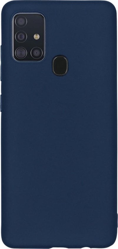 Forterra Samsung A21s Hoesje Siliconen Backcover Lichtgewicht - Donkerblauw