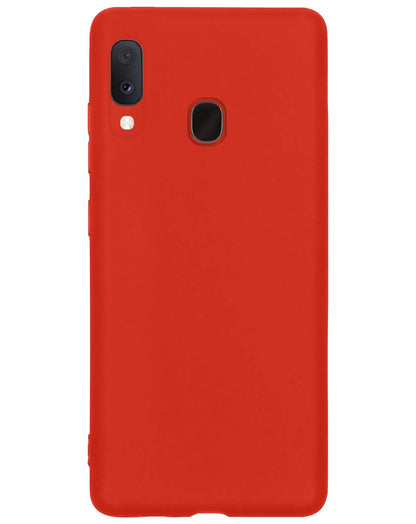 Forterra Samsung A20e Hoesje Siliconen Backcover Lichtgewicht - Rood