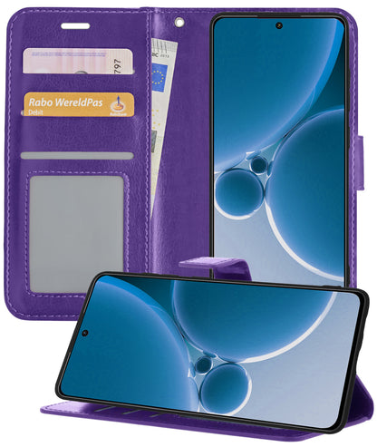 Forterra OnePlus Nord 3 Hoesje Bookcase Cover met Kaarthouder - Paars