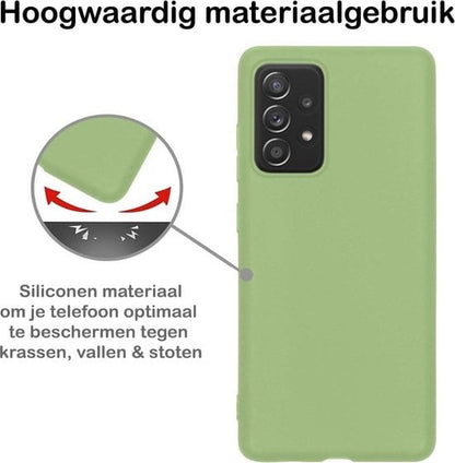 Forterra Samsung A52s Hoesje Siliconen Backcover Lichtgewicht - Groen