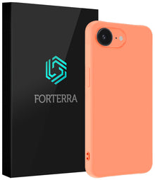 Forterra iPhone 16e Hoesje Siliconen Backcover Lichtgewicht - Perzik