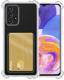 Forterra Samsung A23 Hoesje Kaarthouder Backcover Shockproof - Transparant