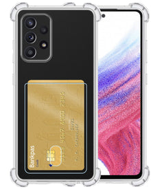Forterra Samsung A53 Hoesje Kaarthouder Backcover Shockproof - Transparant