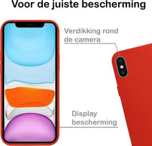 Forterra iPhone X Hoesje Siliconen Backcover Lichtgewicht - Rood