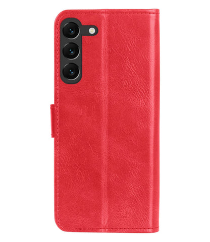 Forterra Samsung S23 Plus Hoesje Bookcase Cover met Kaarthouder - Rood