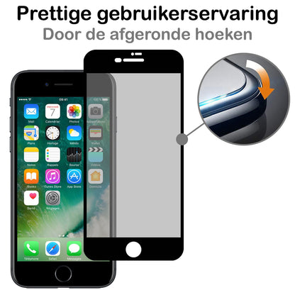 Forterra iPhone 7 Screenprotector Gehard Glas - Privacy