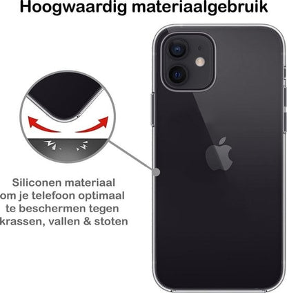 Forterra iPhone 12 Mini Hoesje Siliconen Backcover Lichtgewicht - Transparant