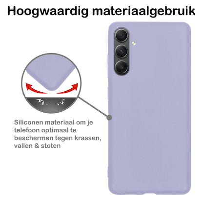 Forterra Samsung A34 Hoesje Siliconen Backcover Lichtgewicht - Lila
