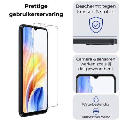 Forterra OPPO A18 Screenprotector Gehard Glas - Anti-kras