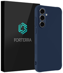 Forterra Samsung S24 FE Hoesje Siliconen Backcover Lichtgewicht - Donkerblauw